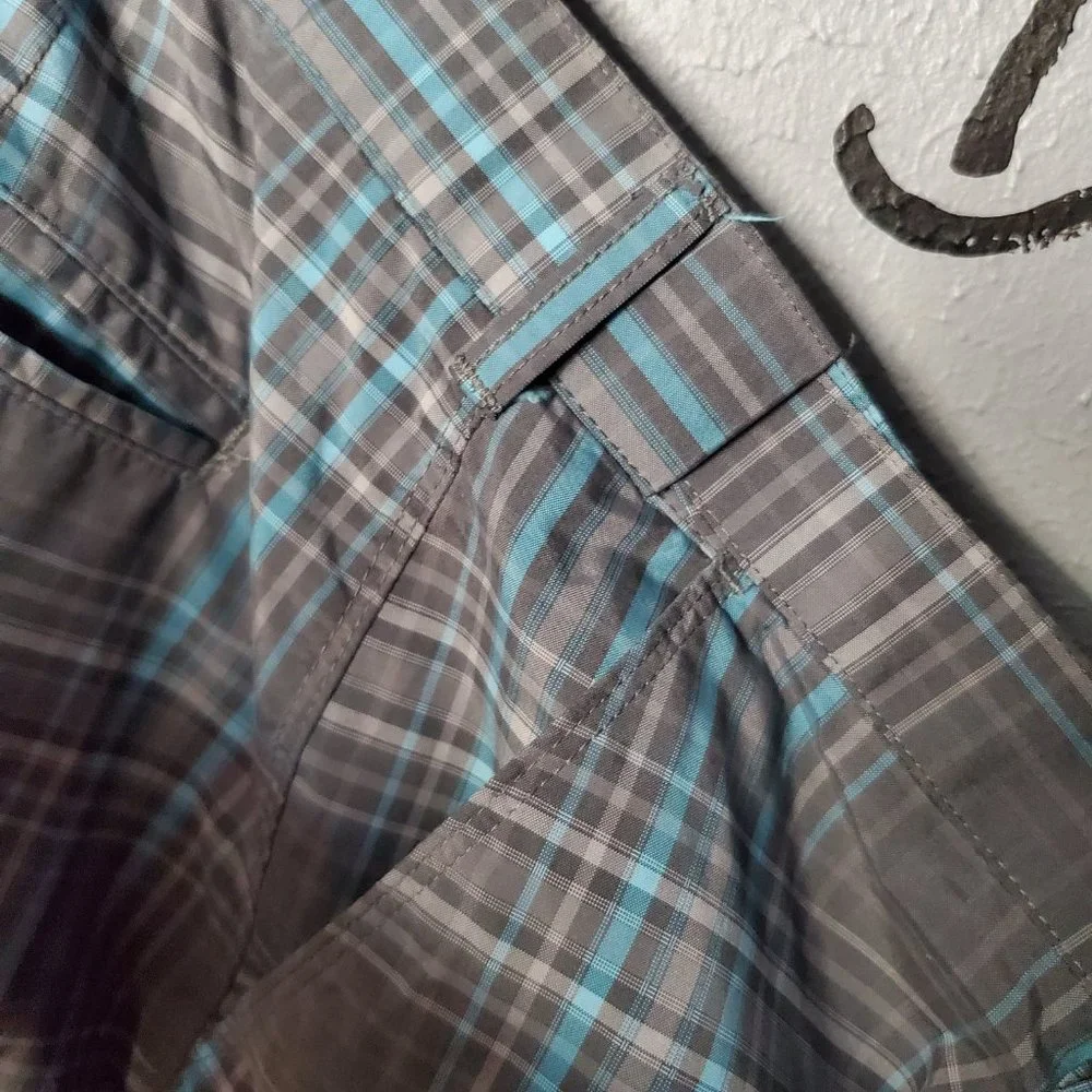 PGA Tour Apparel Gray Plaid Golf Shorts with Expandable Active Waistband